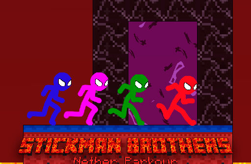 Stickman Brothers Nether Parkour Play Browser Games