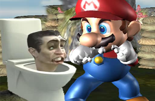 Super Mario VS Skibidi Espía del retrete