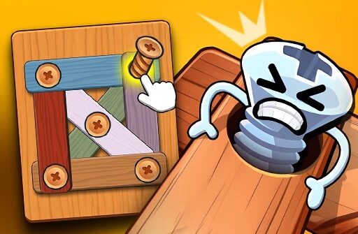 Wood Bolts Nuts Screw Pin Puzzle Play Browser Games